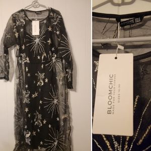 NWT Bloomchic Celestial Overlay Midi Dress - size 18